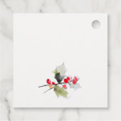 Niedlich Moderne Aquarellfarbe Weihnachtsbaumkatze Geschenkanhänger (Rückseite)