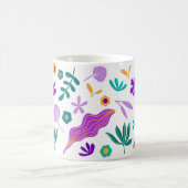 Niedlich Moderne Blume und Blätter Kaffeetasse (Mittel)