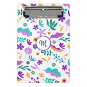 Niedlich Moderne Blume und Blätter Mini Klemmbrett (Vorderseite)