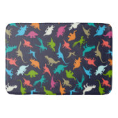 Niedlich-Moderne bunte Fun Dinosaurier Kindermuste Badematte (Vorderseite)