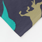 Niedlich-Moderne bunte Fun Dinosaurier Kindermuste Fleecedecke (Ecke)