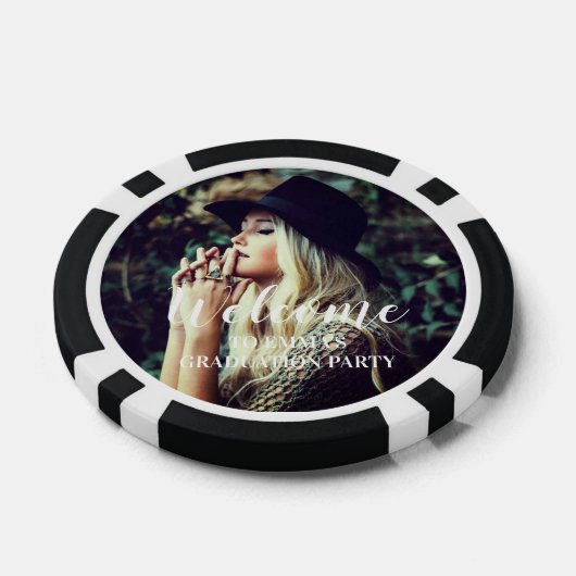 Niedlich-Moderne Foto Graduation Party Pokerchips (Einzeln)