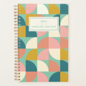 Niedlich Moderne geometrische Formen Aquamarin Per Planer (Vorderseite)