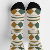 Niedlich moderne geometrische Formen und Streifen  Socken (Oben)