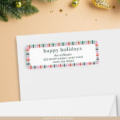 Niedlich Moderne Gingham Holiday Rücksendeadresse