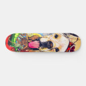 Niedlich Moderne Goldene Retriever Street Art Skateboard (Horizontal)