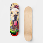 Niedlich Moderne Goldene Retriever Street Art Skateboard (Vorderseite)
