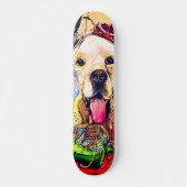 Niedlich Moderne Goldene Retriever Street Art Skateboard (Vorne)