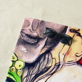 Niedlich Moderne Goldene Retriever Street Art Strandtuch (Beispiel)