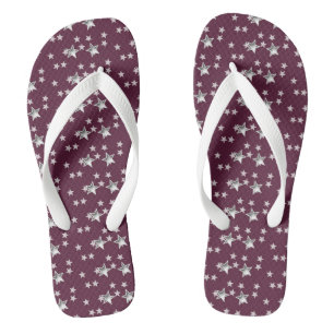 Niedlich Moderne Graue und Burgund Stilvolle Stars Badesandalen