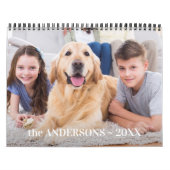 Niedlich Moderne Haustierfamilie Hund Personalisie Kalender (Titelbild)