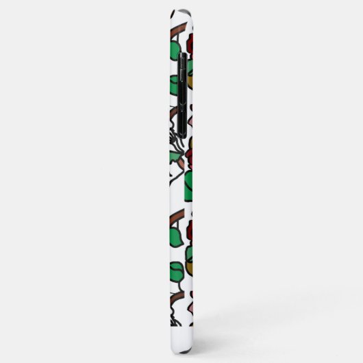 Niedlich Moderne, helle rote Blume Case-Mate iPhone Hülle (Hinten/Links)