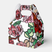 Niedlich Moderne, helle rote Blume Geschenkschachtel (Rückseite)