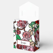 Niedlich Moderne, helle rote Blume Geschenkschachtel (Geöffnet)