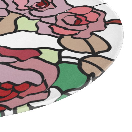 Niedlich Moderne, helle rote Blume Schneidebrett (Ecke)