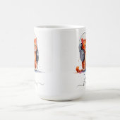 Niedlich Moderne kleine Katze Mama Wasserfarben Or Kaffeetasse (Mittel)