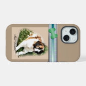 Niedlich Moderne Kunst, Dichtung und Musik iPhone 15 Hülle (Rückseite (Horizontal))