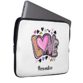 Niedlich Moderne Künstlerische LIEBE - Valentinsta Laptopschutzhülle (Vorne Rechts)