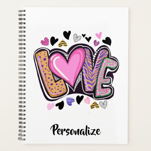 Niedlich Moderne Künstlerische LIEBE - Valentinsta Planer (Vorderseite)