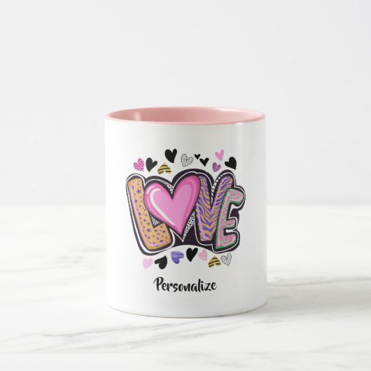 Niedlich Moderne Künstlerische LIEBE - Valentinsta Tasse (Zentrum)