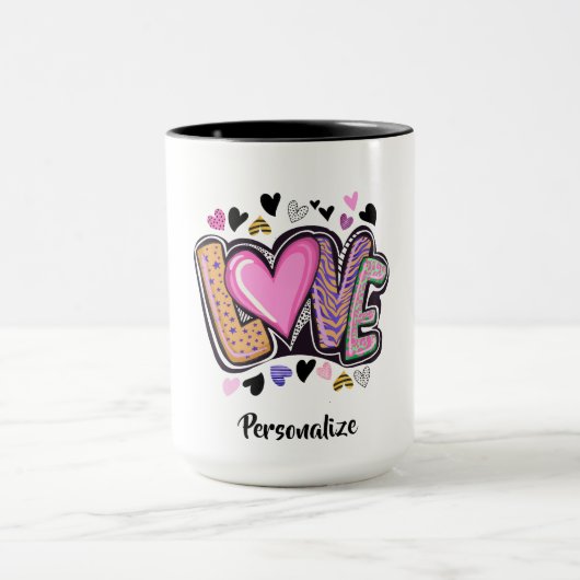 Niedlich Moderne Künstlerische LIEBE - Valentinsta Tasse (Zentrum)
