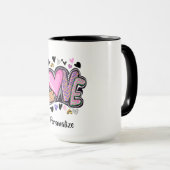 Niedlich Moderne Künstlerische LIEBE - Valentinsta Tasse (VorderseiteRechts)
