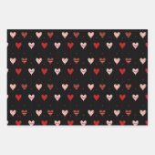 Niedlich Moderne Liebe Rot und Rosa Herz Geschenkpapier Set (Vorderseite 2)