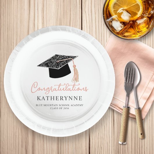 Niedlich-Moderne Mädchenkulturparty Pappteller