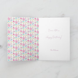 Niedlich Moderne Mit Monogramm Aquarellfarben-Wild Karte