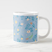 Niedlich Moderne Muster Natur Blauer Vintag Jumbo-Tasse (Rechts)
