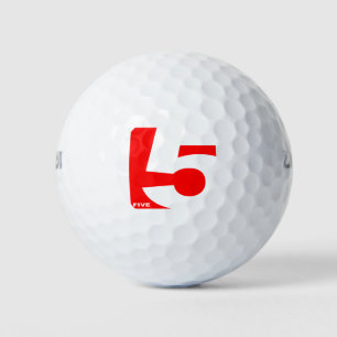 NIEDLICH MODERNE NUMMER, ROTE FARBE GOLFBALL