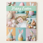Niedlich Moderne Ostercollage Pastel Scrapbook Fot Planer (Rückseite)