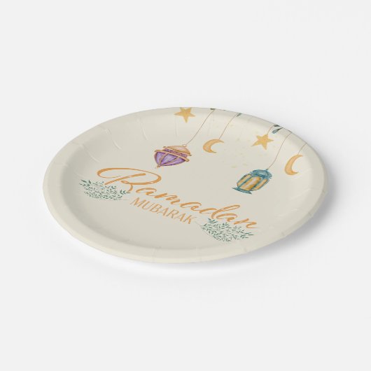 Niedlich moderne Ramadan Mubarak Ramadan Teller (Schrägansicht)