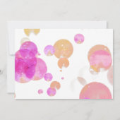 Niedlich Moderne rosa Blasen Kindergeburtstag Foto Dankeskarte (Rückseite)