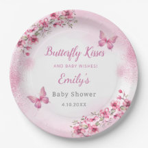 Niedlich Moderne rosa Blumenschmetterlingsmädchen 