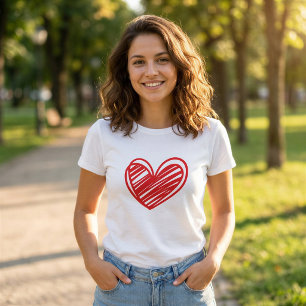 Niedlich Moderne Rote Liebe Herzlich willkommen be T-Shirt