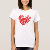 Niedlich Moderne Rote Liebe Herzlich willkommen be T-Shirt (Vorderseite)