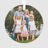 Niedlich Moderne Rustikale Weihnachtsbaumen Foto Ornament (Rückseite)