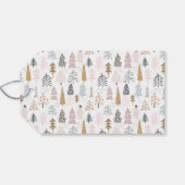 Niedlich Moderne Rustikale Weihnachtsbaumen Winter Geschenkanhänger (Rückseite Horizontal)