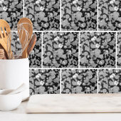 Niedlich Moderne Schwarz-weiße Zirkel Polka Dot Mu Fliese