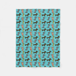 Niedlich Moderne, stilvolle Hunde Blau Fleecedecke