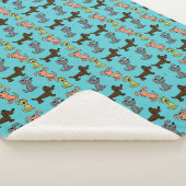 Niedlich Moderne, stilvolle Hunde Blau Sherpadecke (3/4)