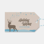 Niedlich Moderne Tierwinterszene Geschenkanhänger (Vorderseite (Horizontal))