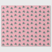 Niedlich Moderne Vintage Engel Rosa Geschenkpapier (Flach)