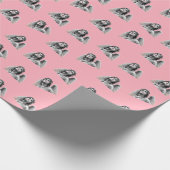 Niedlich Moderne Vintage Engel Rosa Geschenkpapier (Ecke)