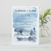 Niedlich Moderne Wasserfarbenwelt Hochzeit Einladung (Stehend Vorderseite)