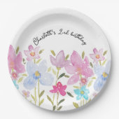 Niedlich Moderne Wildblumen im Wasserbereich Mit M Pappteller (Vorderseite)