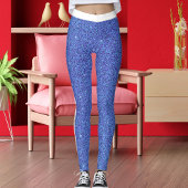 Niedlich Moderner blauer Glitzer Glitzern Weiße St Leggings