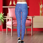 Niedlich Moderner blauer Glitzer Glitzern Weiße St Leggings