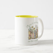 Niedlich Moderner Buchclub Lover Wildblumen Zweifarbige Tasse (VorderseiteRechts)